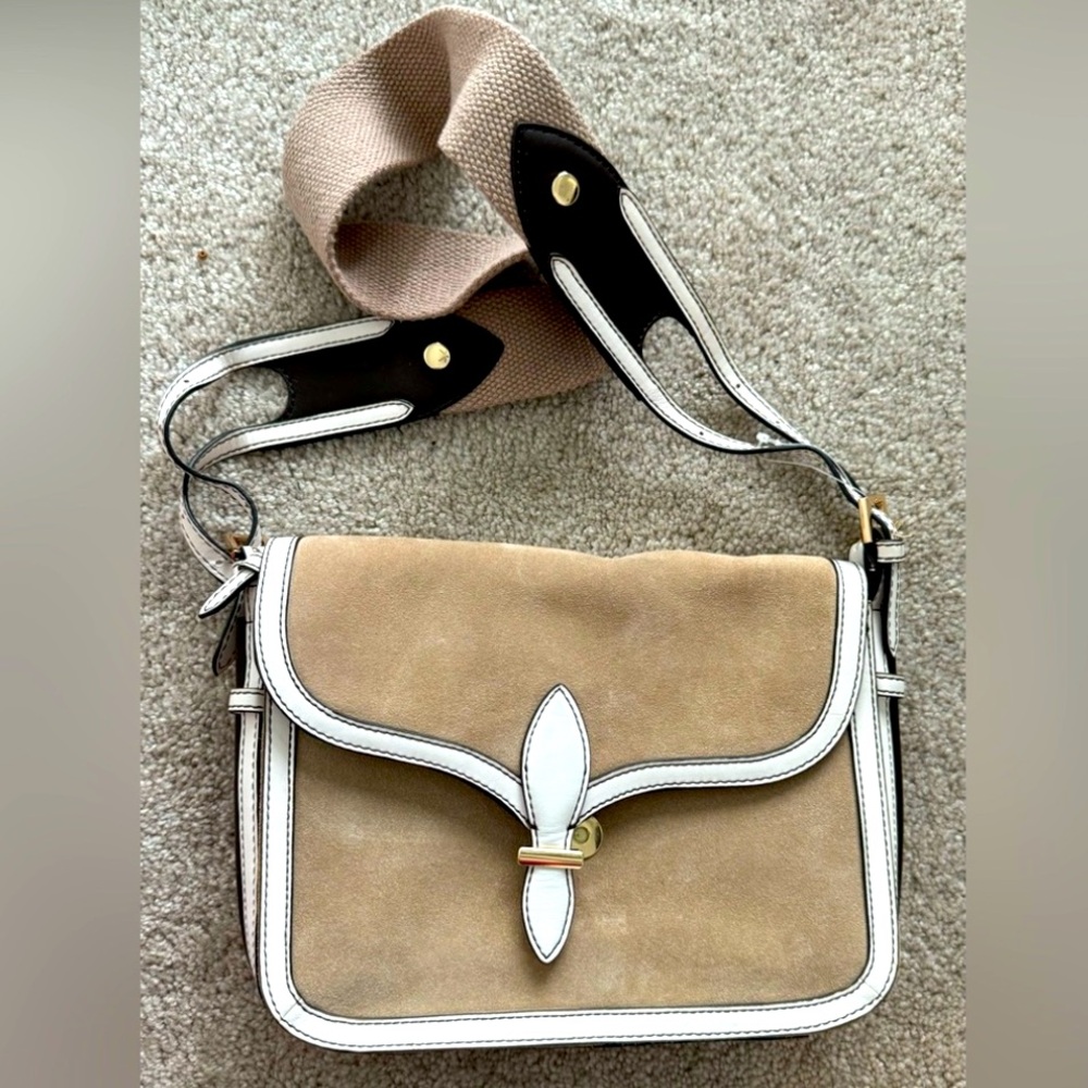 Zara limited edition leather suede shoulder bag - Picture 1 of 9